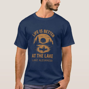 T-shirt La vie sur mesure est meilleure au canot Silhouett