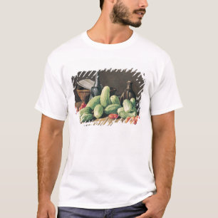 T-shirt La vie toujours avec des concombres et des tomates