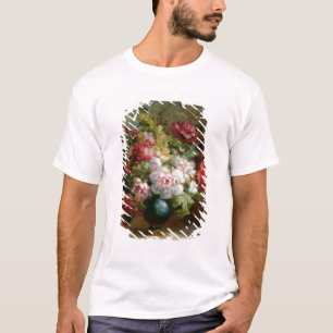 T-shirt La vie toujours avec des fleurs et la musique de