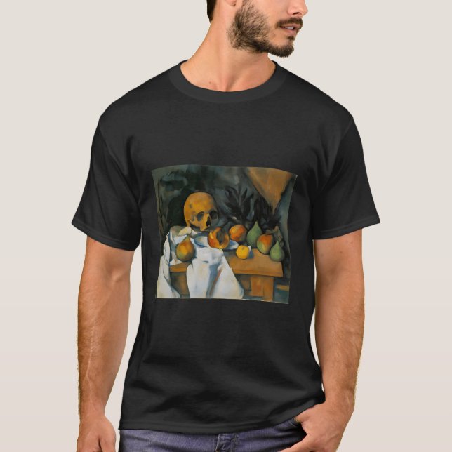 T-shirt La Vie Toujours Avec Le Crâne Par Paul Cezanne (Devant)