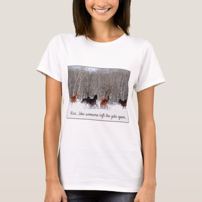 T-shirt La vie vivante ..... comme quelqu'un a laissé la (Devant)