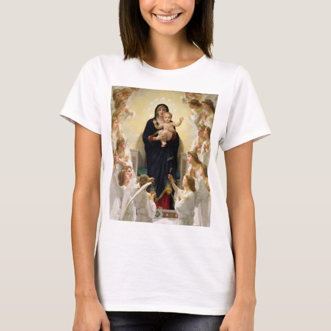 T-shirt La Vierge aux anges - William-Adolphe Bouguereau (Devant)