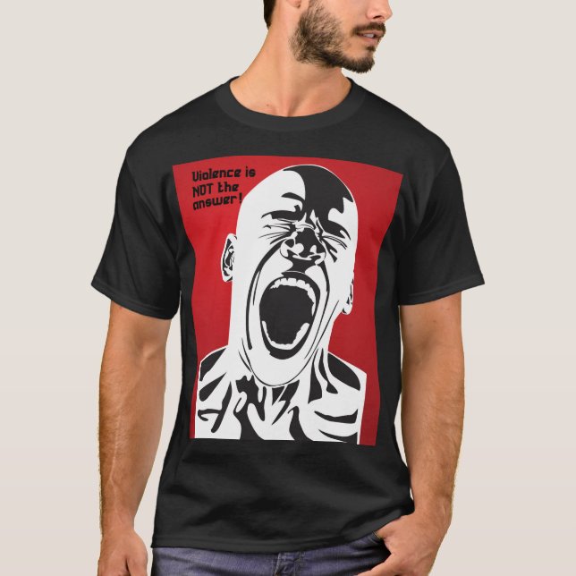 T-shirt La violence n'est PAS la réponse ! (Devant)