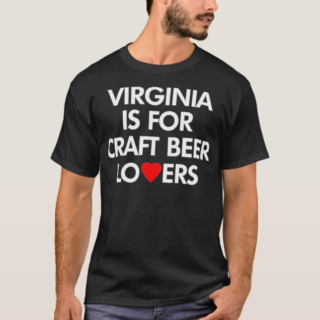 T-shirt La Virginie Est Pour Les Amateurs De Bières Artisa (Devant)