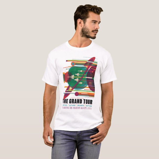 T-shirt La visite grande (de notre système solaire) (Devant entier)