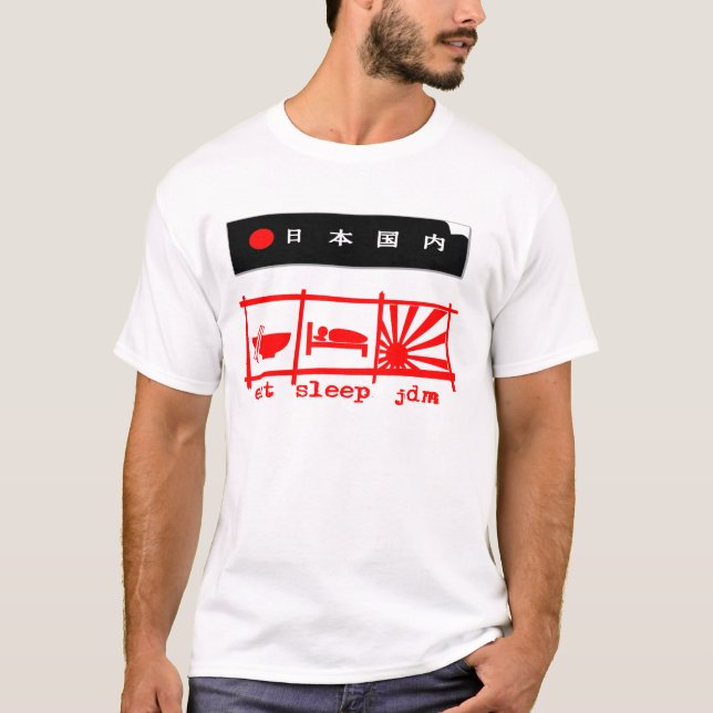 T-shirt La voiture de JDM mangent le sommeil #12 (Devant)