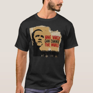 T-SHIRT LA VOIX DE BARACK OBAMA-ONE PEUT CHANGER LE MONDE