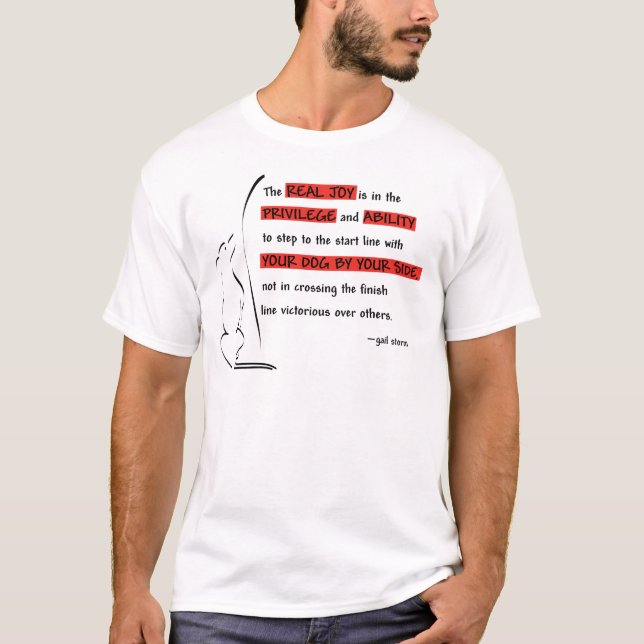 T-shirt La vraie joie de l'agilité (Devant)