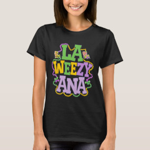 T-shirt La Weezy Ana Carte de la Louisiane ludique avec fe