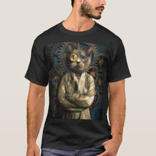 T-shirt Lab Cat Steampunk