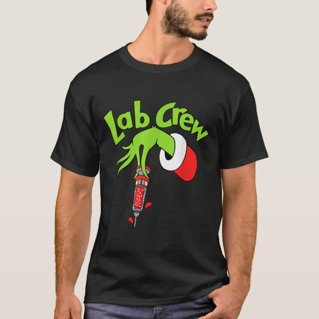 T-shirt Lab Crew Merry Christmas Laboratory Tech Nurse Xma (Devant)
