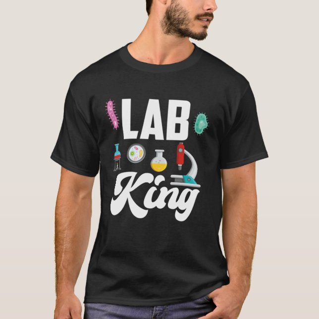 T-shirt Lab King Male Microbiologist (Devant)
