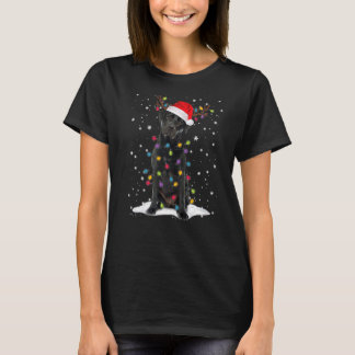 T-shirt Lab Labrador Christmas Tree Light Pajama Chien Xma