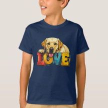 Lab Love Labrador Illustration | Boy's Dog Graphic