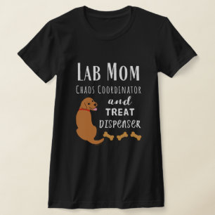 T-shirt Lab Maman coordinateur du chaos Fox Red Labrador