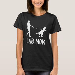 T-shirt Lab Mom Labrador Retriever Mama Chien Dinosaure Fe