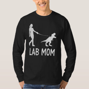 T-shirt Lab Mom Labrador Retriever Mama Chien Dinosaure Fe
