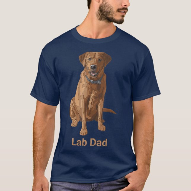 T-shirt Lab Papa Fox Red Labrador Retriever Amoureux de le (Devant)