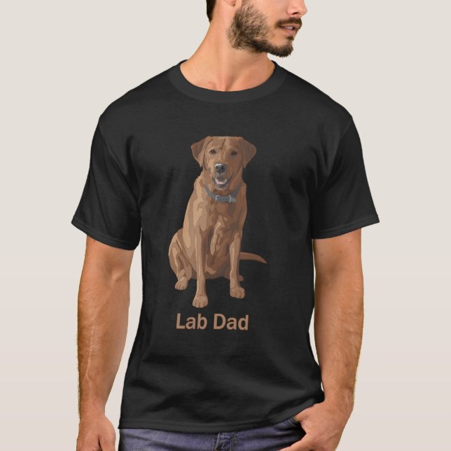 T-shirt Lab Papa Fox Red Labrador Retriever Amoureux de le (Devant)