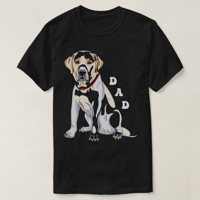 T-shirt Lab Papa Fox Yellow Labrador Retriever (Design devant)
