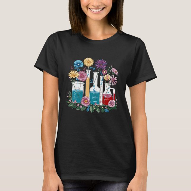 T-shirt Lab Week Floral Chemistry – Fun Science (Devant)