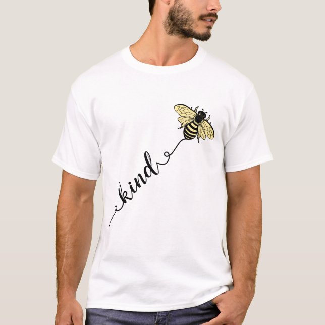 T-shirt L'abeille jaune "gentille" Design graphique (Devant)