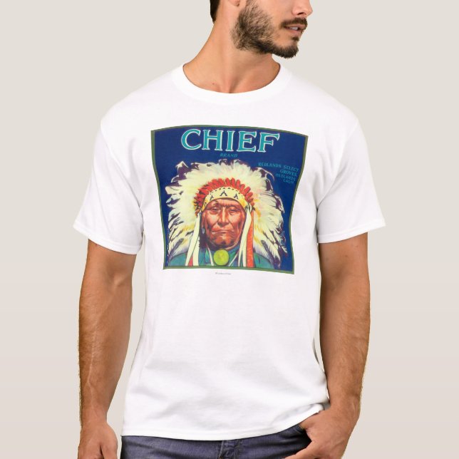 T-shirt LabelRedlands orange en chef, CA (Devant)