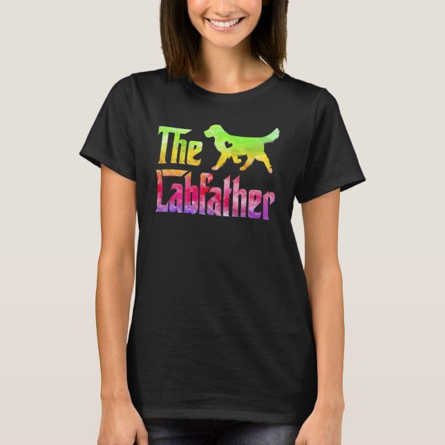 T-shirt Labfather Labrador Retriever Tie Dye Lab Dog D (Devant)