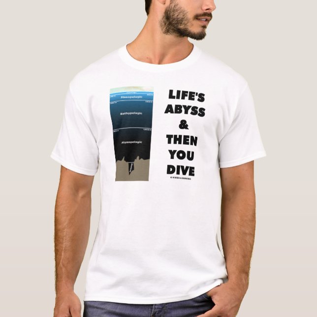 T-shirt L'abîme de la vie et la plongée (zone pélagique) (Devant)