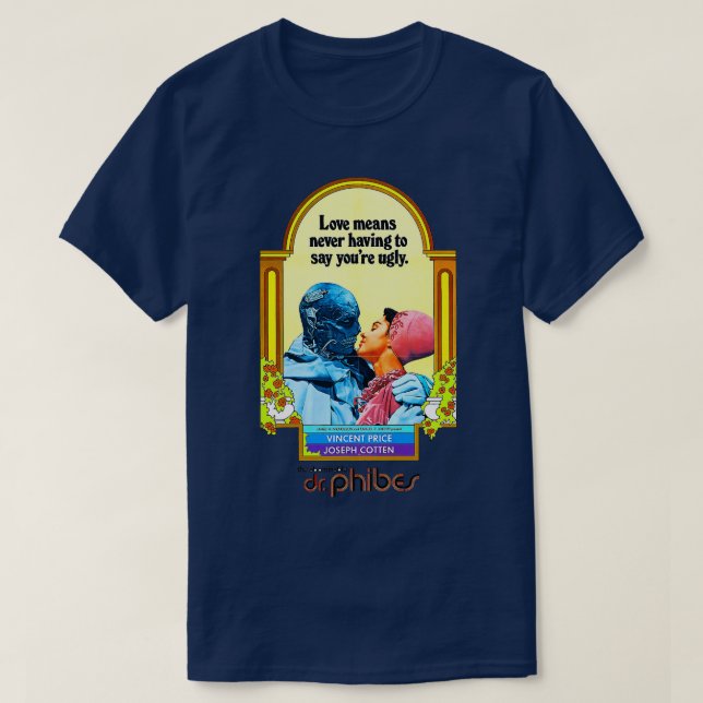 T-shirt L'Abominable affiche du Dr Phibes (Design devant)