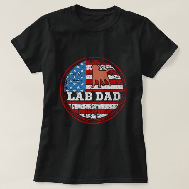 T-shirt Laboratoire de chocolat papa Labrador Retriever Co (Design devant)