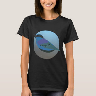 T-shirt Laboratoire d'oiseaux de Starling à oreilles bleue