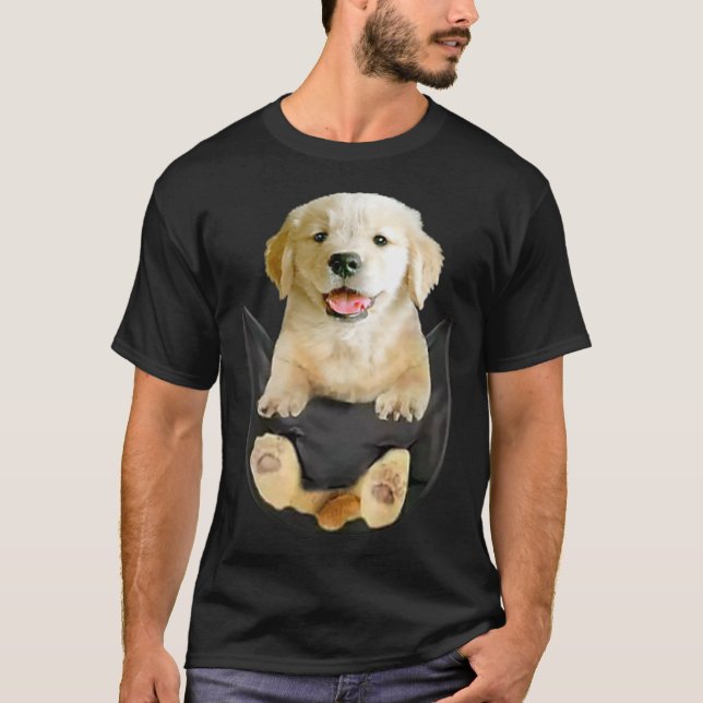 T-shirt Laboratoire Jaune Drôle Dans La Poche Labrador Ret (Devant)