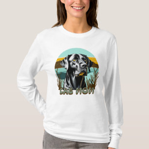 T-shirt Laboratoire noir   Amoureux des chiens Lab Mom