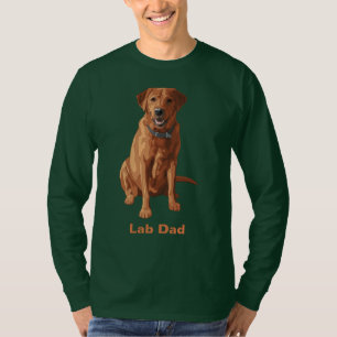 T-shirt Laboratoire Papa Fox Red Yellow Labrador Retriever