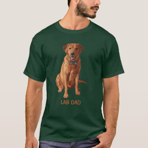 T-shirt Laboratoire Papa Fox Red Yellow Labrador Retriever