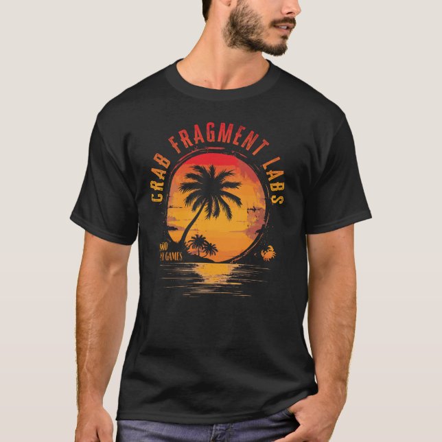 T-shirt Laboratoires de fragment de crabe (coucher du sole (Devant)