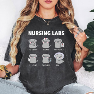 T-shirt Labos d'Infirmière Jeux de Mots sur les Chiens