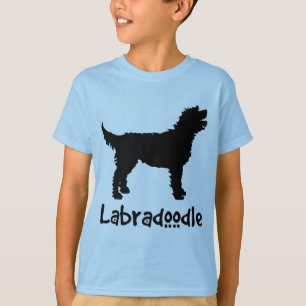 T-shirt Labradoodle avec le texte frais (dans le noir)