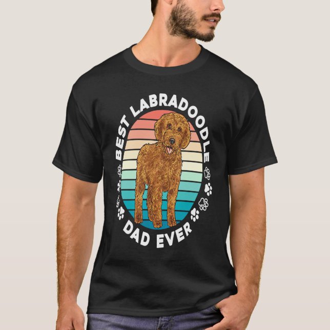 T-shirt Labradoodle Dog  Best Labradoodle Dad Ever (Devant)