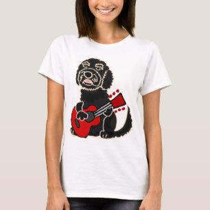 T-shirt Labradoodle drôle jouant la guitare