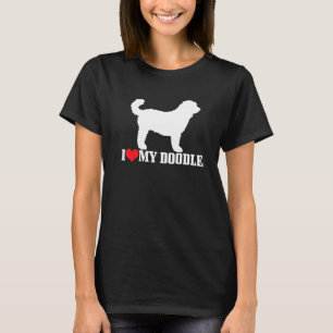 T-shirt Labradoodle Goldendoodle I Love My Doodle Chien Ma