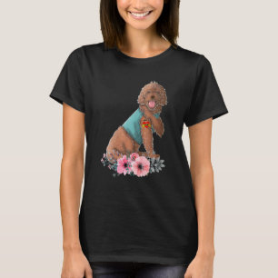T-shirt Labradoodle I Love Mom Tattoo Dog Funny Mother's