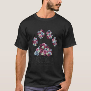 T-shirt Labradoodle Mama Floral Paw Chien Maman