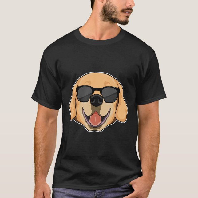 T-shirt Labrador avec lunettes de soleil (Devant)