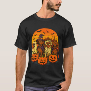 T-shirt Labrador brun Halloween Fantôme Soky Lab au Chocol
