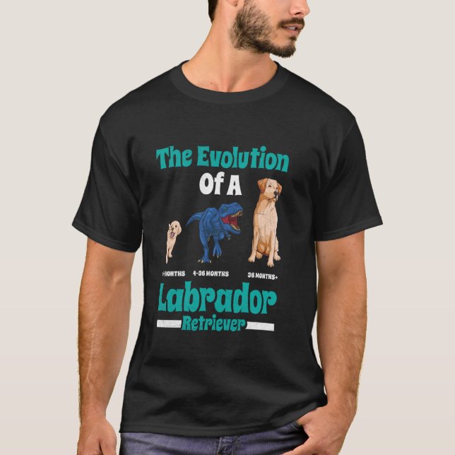 T-shirt Labrador Chien L'ÉVOLUTION D'UN RÉCUPÉRATEUR DE LA (Devant)