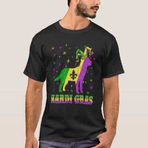 T-shirt Labrador Chien Mardi Gras Carnival Perles Jester
