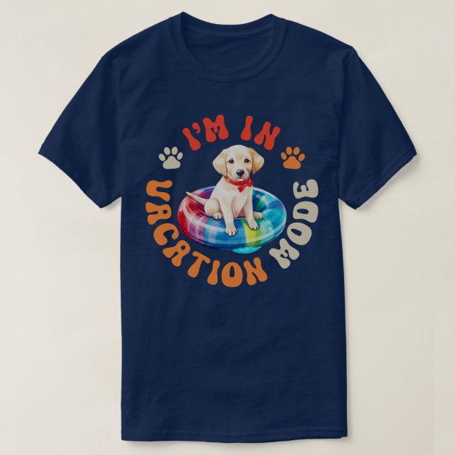 T-shirt Labrador Chien Mode de vacances 1 (Design devant)