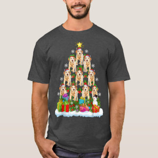 T-shirt Labrador Chien Xmas Arbre Éclairage Père Noël Labr